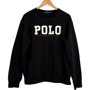 Polo by Ralph Lauren Black Logo Crewneck Sweatshirt Size M
